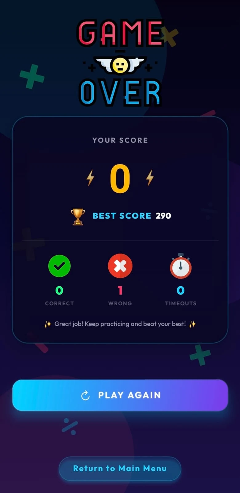 Quick Math Duel screenshot